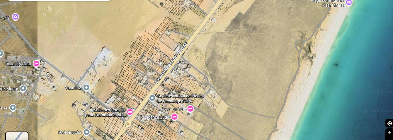 À vendre : terrain constructible de 500 m² à Yasmine Hammamet